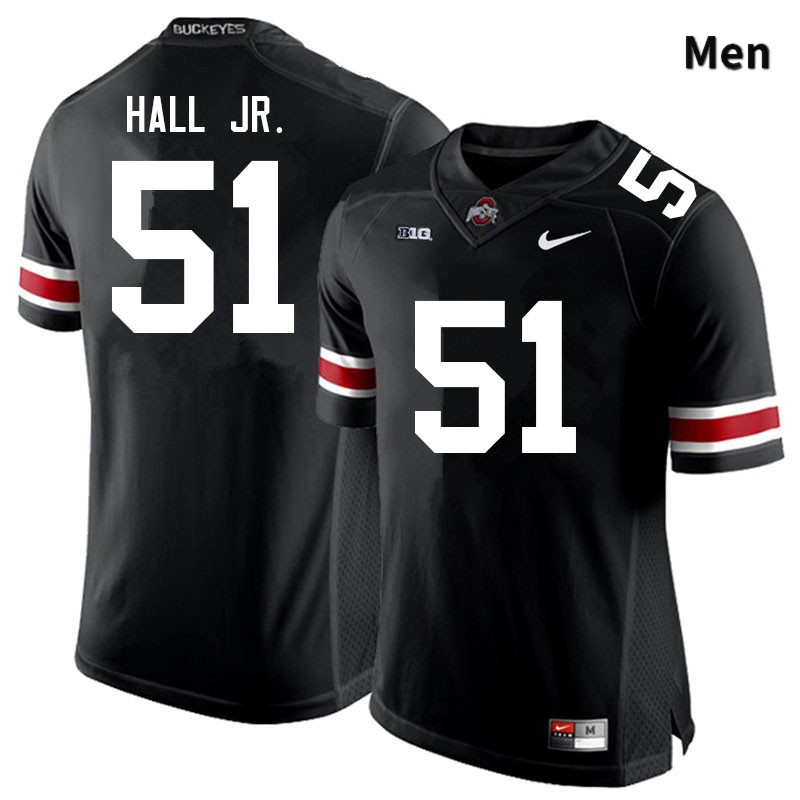 Ohio State Buckeyes Michael Hall Jr. Men's #51 Black Authentic Stitched College Football Jersey